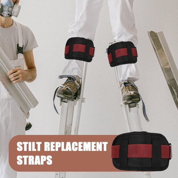 BESTYASH 2 Sets Adjustable Stilt Replacement Straps Metal for Construction Work