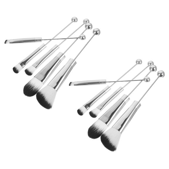 BESTYASH Plated Makeup Brush Set, Multi-Function Cosmetic Brushes for All Skin Types, 2-Piece Set