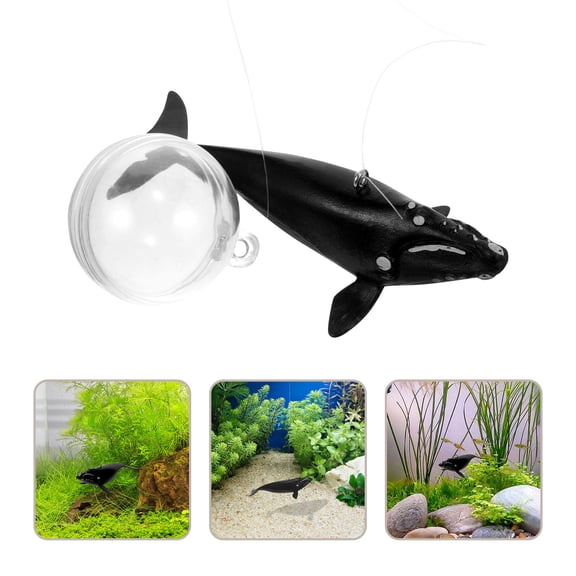 BESTYASH 2 Sets Floating Aquarium Marine Animals PVC Realistic Whale Figurines for Aquarium Setup