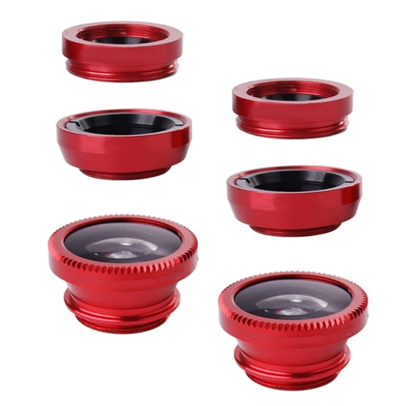 BESTYASH 2 Sets Smartphone Camera Lenses Red Metal Fish Eye for and People Photography