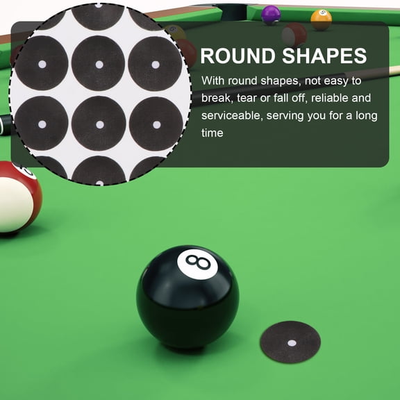 BESTYASH Billiard Table Marker Dots Black Self Adhesive Durable Cloth Snooker Spots for Pool Marking