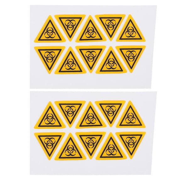 BESTYASH 20 Hazard Warning Stickers for Lab Use Yellow Paper SelfAdhesive Labels Durable Safety Signs 2.5 x 2.5 Inches