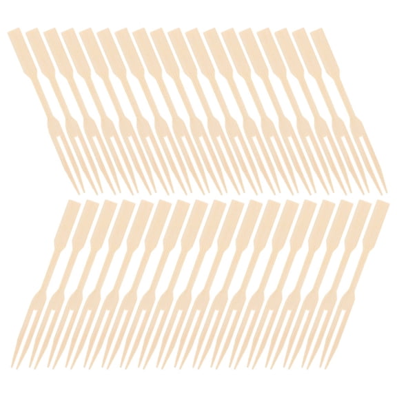 BESTYASH Disposable Fruit Forks 200 Pcs Bamboo Kabob Skewer Holder for Appetizers Social Gatherings