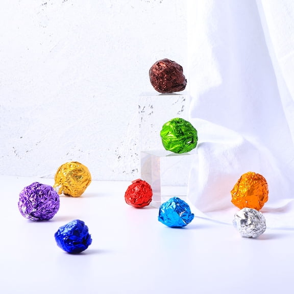 BESTYASH 200Pcs Aluminium Foil Wrapping Paper in Assorted Colors for Candy and Chocolate Wrapping