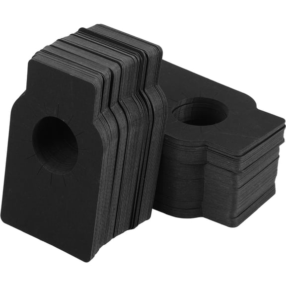 BESTYASH 200Pcs Double Side Black Paper Wine Bottle Labels for Writing Price Year and Name