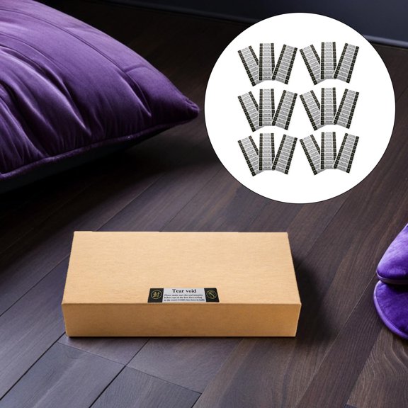BESTYASH 200Pcs Durable Matte Plated Silver Tamper Resistant Security Stickers for Package and Shipping