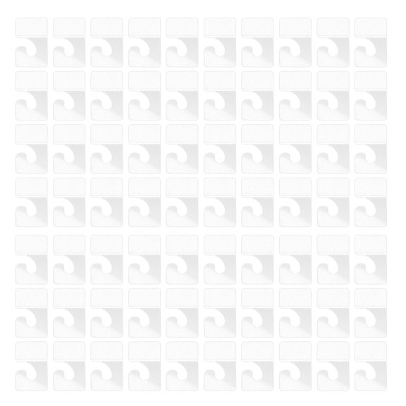 BESTYASH 200Pcs Transparent Plastic Hanging Tabs Self Adhesive for Retail and Small Item Display