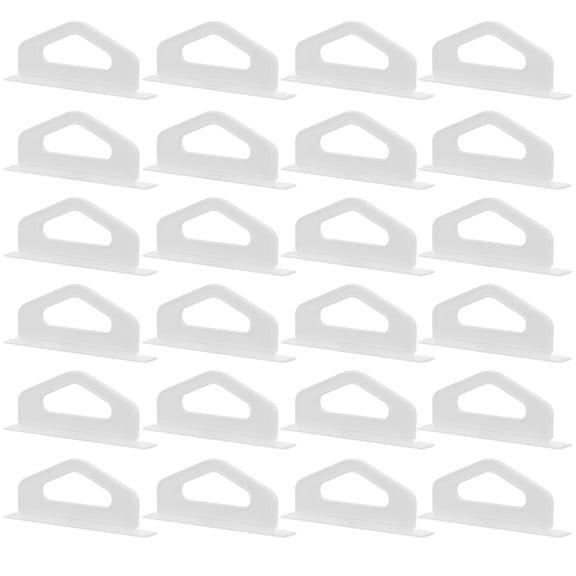 BESTYASH 200Pcs White Retail Peg Hangers with Slot Hole for Hanging Various Items Durable Clear Hooks