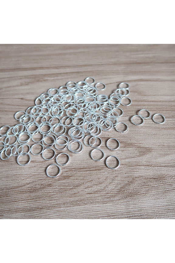 200Pcs Silver Stainless Steel Key Ring Circle for Bag Buckle Craft Projects