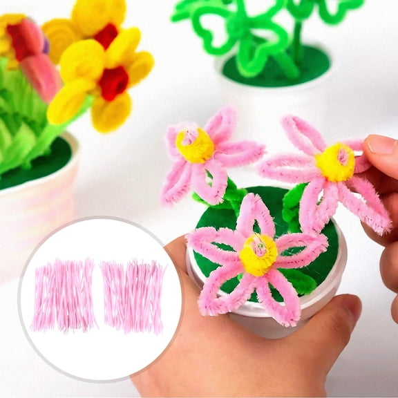 BESTYASH 200pcs Twisted Craft Sticks for Projects, Handmade Materials for Family Arts and Crafts Activities