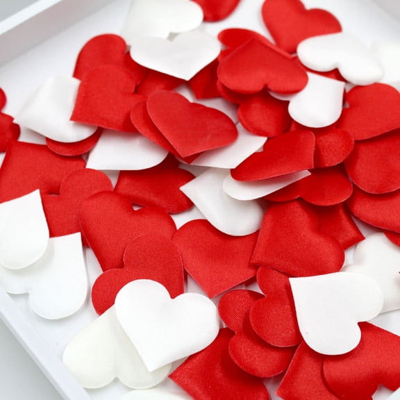 BESTYASH 200 Pieces Artificial Rose Petals Heart Confetti with Soft Sponge Material for Wedding, Party, and Event Decoration in Assorted Colors