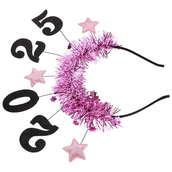 BESTYASH 2025 Number and Star Headband Lightweight Party Accessory for New Year Celebration