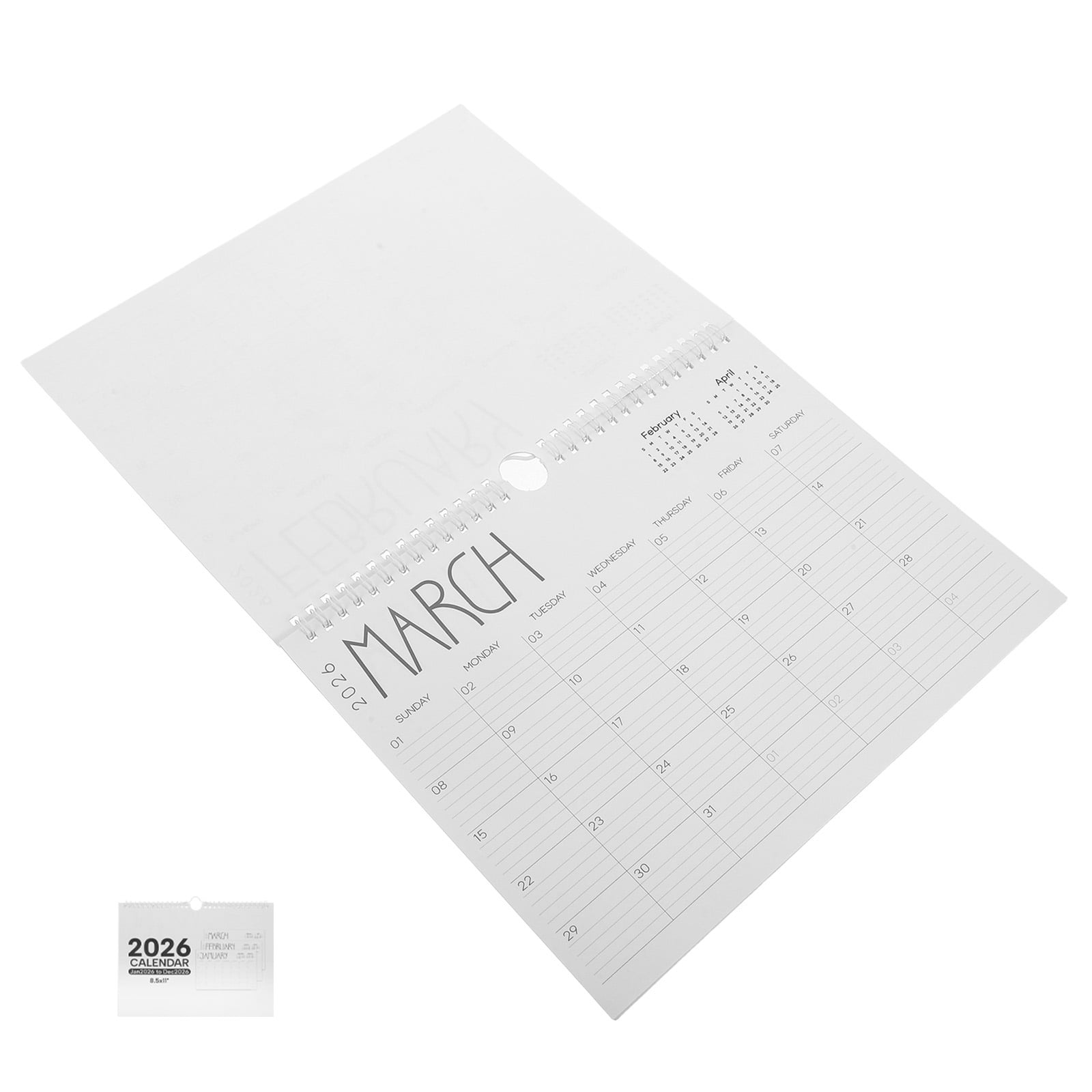 BESTYASH 2026 Yearly Wall Calendar with Tear Off Pages Large Blocks for ...