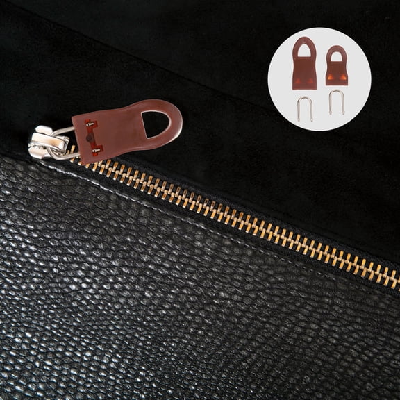 BESTYASH Detachable Zipper Pull Tabs Rubber Brown 20PCS