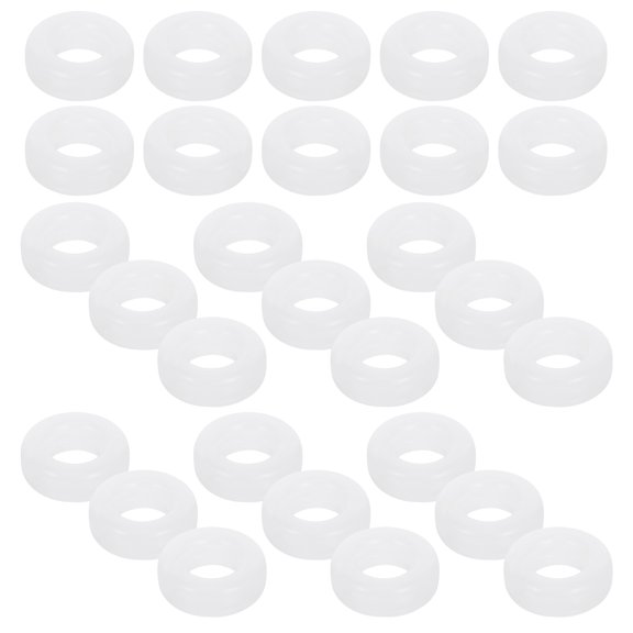 BESTYASH 20Pairs Eyeglass Silicone Rings White Anti Slip Round Rings for Reading Sunglasses Frame Grip