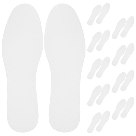 BESTYASH 20Pairs White Thin Shoe Insoles for Boots Sneakers Flats Comfortable and Replaceable