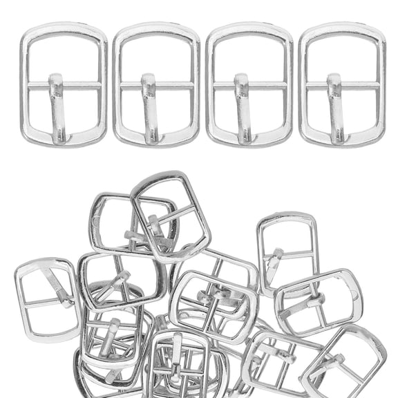 BESTYASH 20Pcs Adjustable Silver Metal Buckles for DIY Bag Strap and Backpack Accessory