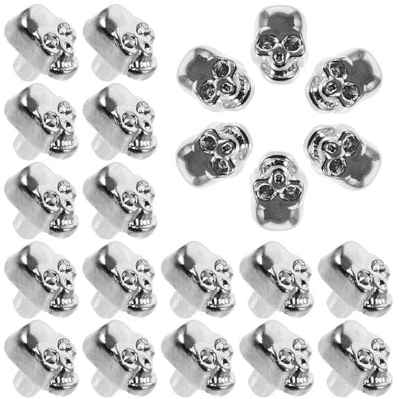 BESTYASH 20Pcs Alloy Skull Rivets for DIY Belts Jackets and Bag Accessories