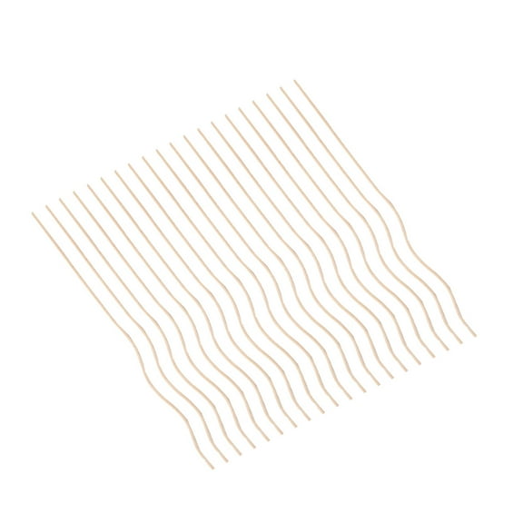 BESTYASH 20Pcs Aroma Reed Diffuser Sticks Yellow Wavy Design Essential Oil Reeds Replacement