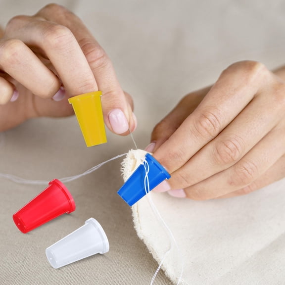 BESTYASH 20Pcs Assorted Thimbles Plastic Finger Protectors for Quilters in Finger Protection Activities