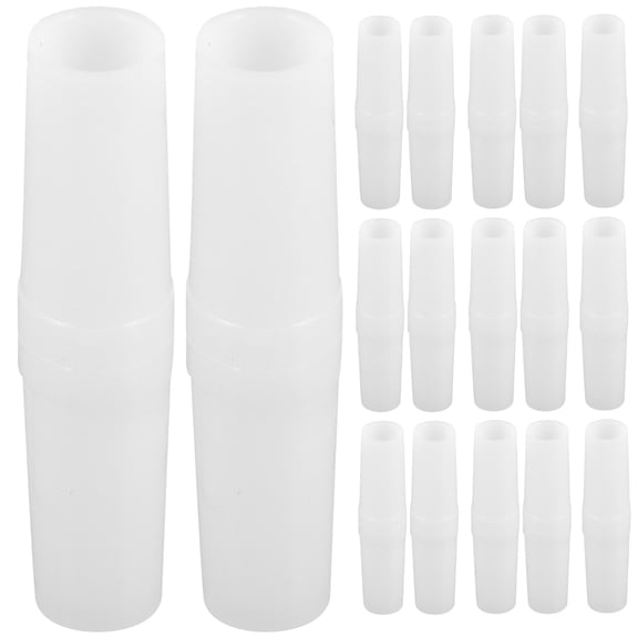 BESTYASH 20Pcs Bed Net Rod Connectors White Fiberglass Straight Pole Adapter Easy Installation Mosquito Net Supplies