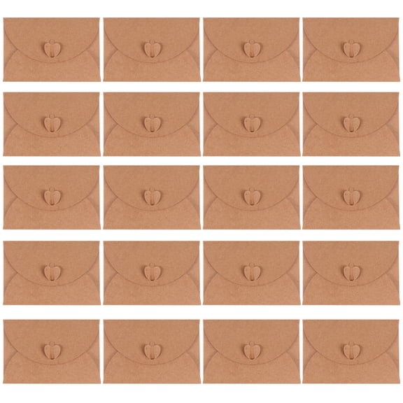 BESTYASH 20Pcs Brown Letter Envelopes Environmentally Friendly Kraft Paper for Cards and Letters