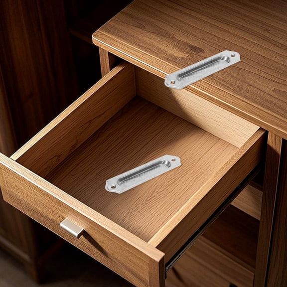 BESTYASH 20Pcs Concealed Stainless Steel Flush Pulls for Cabinets Wardrobes and Rv Furniture