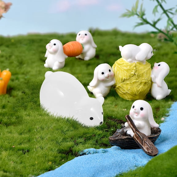 BESTYASH 20Pcs Delicate Resin Bear Ornament in Assorted Color for Home Lawn and Courtyard