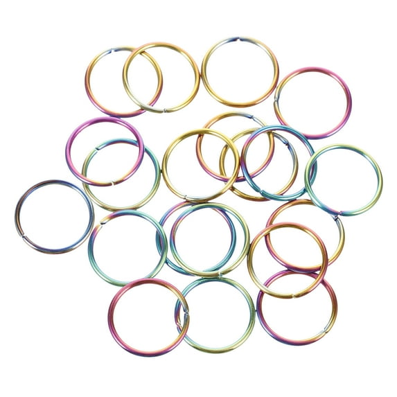 BESTYASH 20pcs O Shaped Key Rings Stainless Steel Multicolor Keychain Ring For Friends And Family