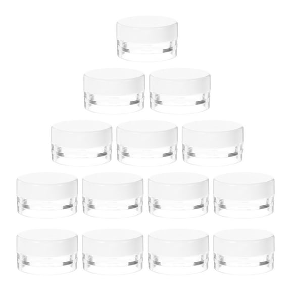BESTYASH 20Pcs Facial Cream Boxes White Transparent Small Containers for Easy Cosmetics Observation