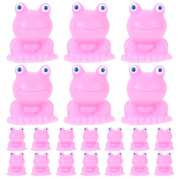 BESTYASH 20Pcs Tiny Resin Frogs Rosy Frog Resin Ornaments Outdoor Use General Users