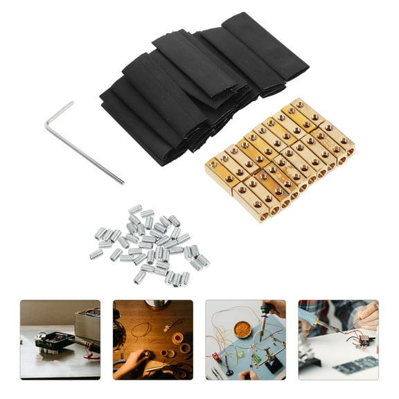 BESTYASH 20Pcs Golden Copper Quick Connect Splice Block Kit Waterproof Wire Terminal for Car Electrical