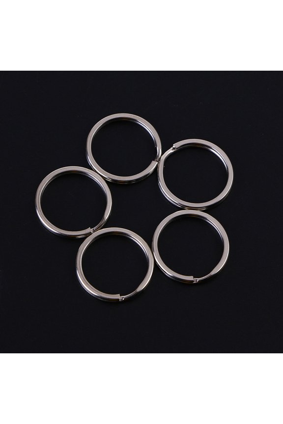 20-Pack Nickel Plated Metal Split Keychain Connector for Strong Key Holders