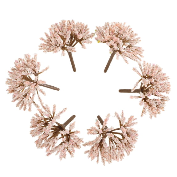 BESTYASH 20Pcs Miniature Cherry Blossom Tree ABS Pink Artificial Indoor Decoration Enhancer