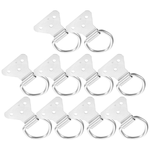 BESTYASH Strong D Ring Picture Hangers, Plated Silver Metal, No Drill, Universal Surface, 20Pcs