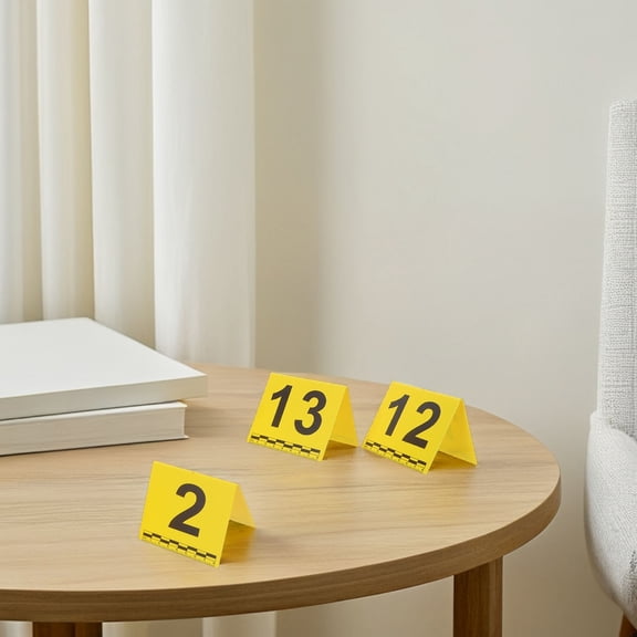 BESTYASH 20Pcs Numbered Evidence Markers with Stable Stand and Hanging Hole for Forensic Scene Use