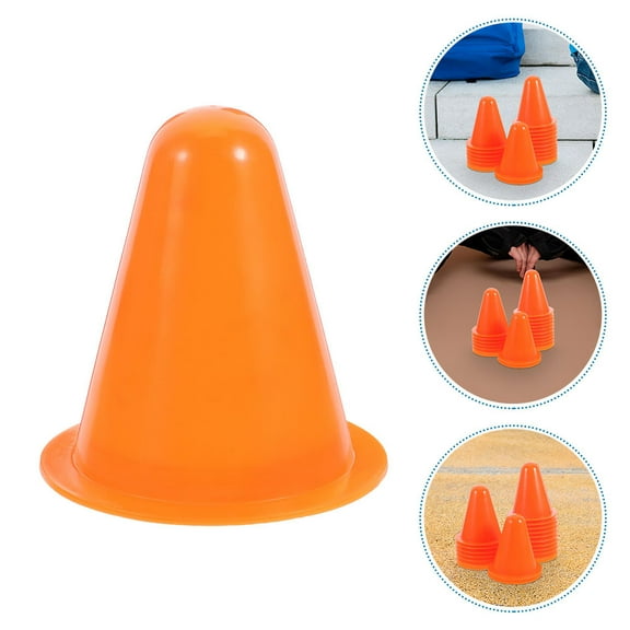 BESTYASH 20Pcs Orange Plastic Training Cones Stackable Agility Markers for Outdoor Exercise