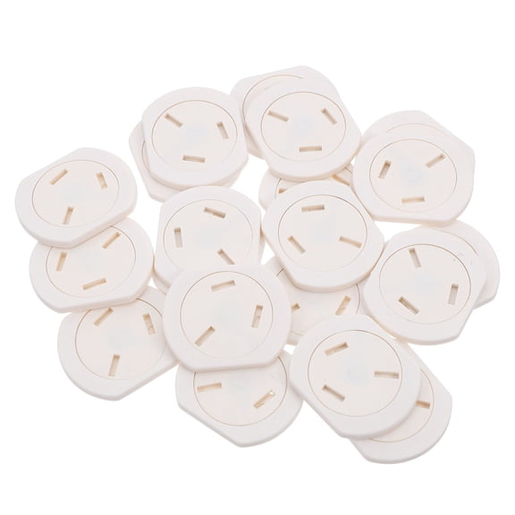 BESTYASH 20Pcs Outlet Safety Caps White with Self Sealing Design for Reliable Shock Protection