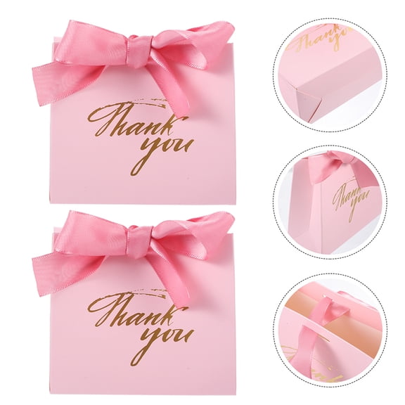 BESTYASH 20Pcs Paper Wedding Favor Bags Pink Small Wrapping Bags for Party Treats