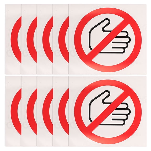 BESTYASH Adhesive Warning Labels Multi Self-Adhesive Vinyl Safety Reminders for Decoration 20Pcs