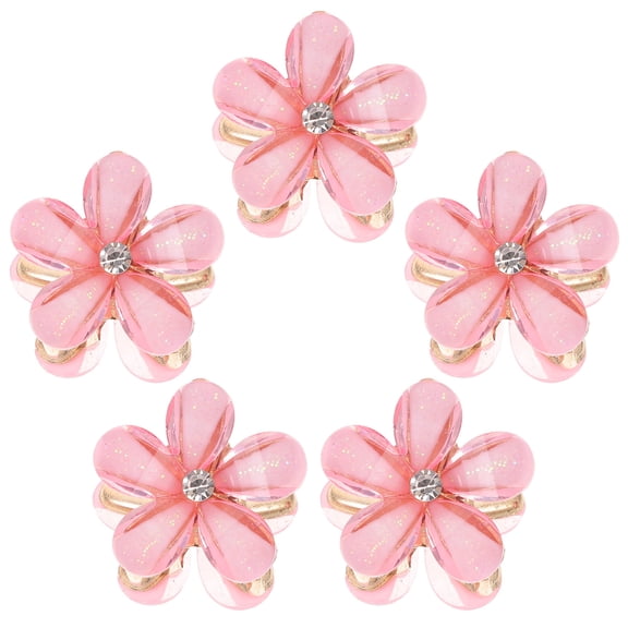 BESTYASH 20Pcs Pink Small Hair Clips Cute Flower Design Hair Jaw Clips for Styling