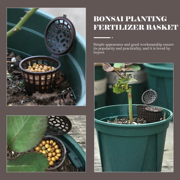 BESTYASH 20Pcs Plastic Fertilizer Containers for Bonsai Prevent Excess Fertilizer Loss Coffee