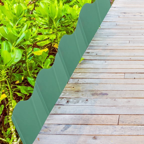 BESTYASH 20Pcs Green Plastic Garden Edge Border for Lawn Edging and Decorative Landscaping