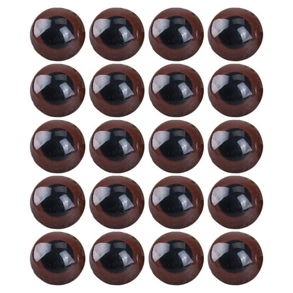 BESTYASH 20Pcs Plastic Safety Eyes for Amigurumi with Stylish Brown Rim and Exceptional Clarity