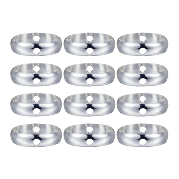 BESTYASH 20pcs DIY Bracelet Circular Rings Metal Silver High Luster for Women Decoration