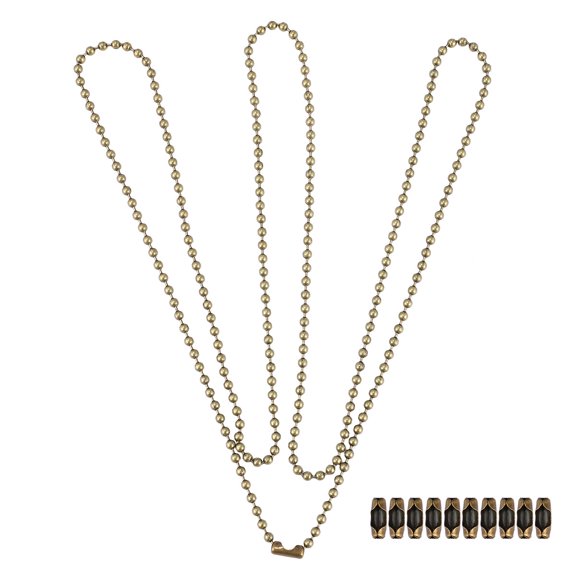 BESTYASH 20Pcs Portable Pull Chain for Light Fixture Metal on Off Pull Chain Replacement Coffee