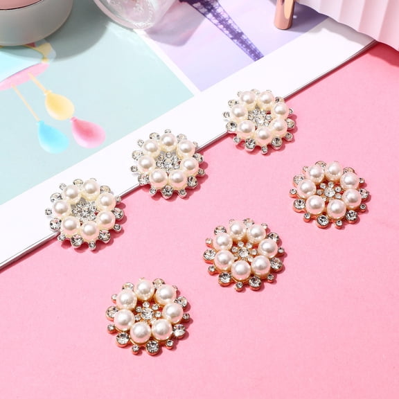 BESTYASH 20Pcs Rhinestone Embellishment Buttons for Crafting Clothes Hats and Bags