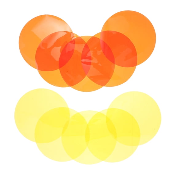 BESTYASH 20Pcs Round Colored Gel Filters for Lights Easy Adhesive Mood Lighting Decoration