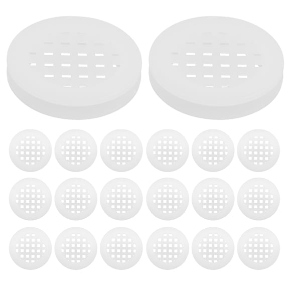 BESTYASH 20Pcs Round Ventilation Grille for Homeowners in White Plastic for Wardrobe Ventilation Applications