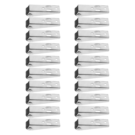 BESTYASH 20Pcs Sliding Door Bottom Wheels Plated Silver Heavy Duty Anti Droop Wooden Door Support